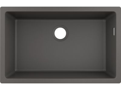 Chiuveta bucatarie Hansgrohe S510-U660 SilicaTec 660, cu 1 cuva, 45x71x19cm, montare sub blat, stone grey