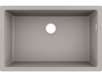 Chiuveta bucatarie Hansgrohe S510-U660 SilicaTec 660, cu 1 cuva, 45x71x19cm, montare sub blat, concrete grey