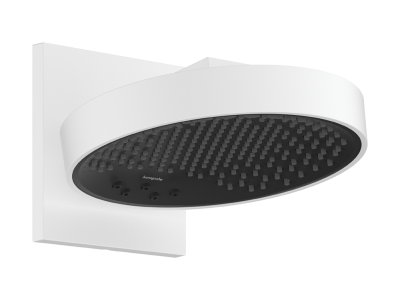 Palarie de dus Hansgrohe Rainfinity 250 3jet EcoSmart cu placa de conectare la perete, alb mat