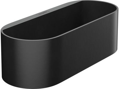 Cos adanc Hansgrohe WallStoris cu fixare pe bara suport, negru mat