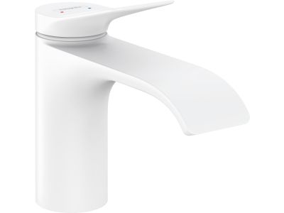 Baterie lavoar Hansgrohe Vivenis 80, ventil pop-up, alb mat