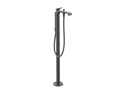 Baterie cada cu montaj pe pardoseala Hansgrohe Vivenis, necesita corp ingropat, negru periat