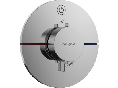 Baterie dus termostatata Hansgrohe ShowerSelect Comfort S On/Off cu montaj incastrat, necesita corp ingropat, crom
