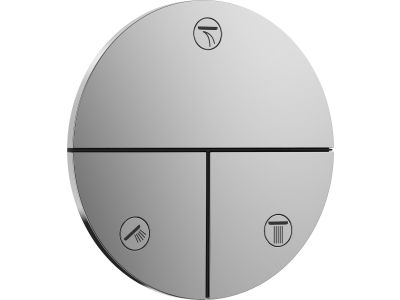Divertor Hansgrohe ShowerSelect Comfort S cu 3 functii cu montaj incastrat, necesita corp ingropat, crom