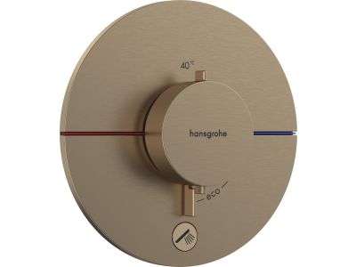 Baterie dus termostatata Hansgrohe ShowerSelect Comfort S cu montaj incastrat, necesita corp ingropat, bronz periat