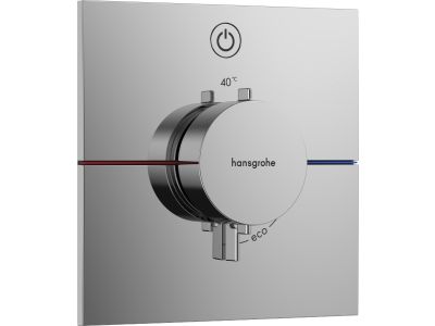 Baterie dus termostatata Hansgrohe ShowerSelect Comfort E On/Off cu montaj incastrat, necesita corp ingropat, crom