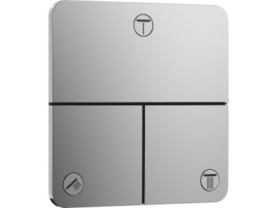 Divertor Hansgrohe ShowerSelect Comfort Q cu 3 functii cu montaj incastrat, necesita corp ingropat, crom