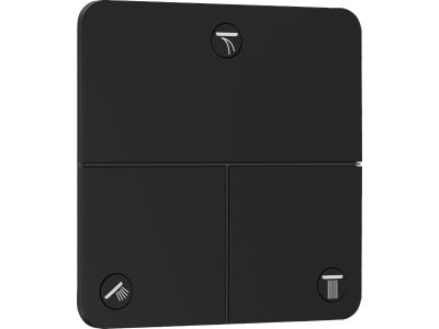 Divertor Hansgrohe ShowerSelect Comfort Q cu 3 functii cu montaj incastrat, necesita corp ingropat, negru mat