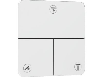 Divertor Hansgrohe ShowerSelect Comfort Q cu 3 functii cu montaj incastrat, necesita corp ingropat, alb mat
