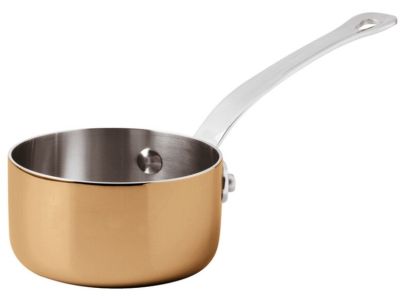 Cratita cu coada Paderno seria 15600 mini, 9cm, h4.7cm, inox - cupru