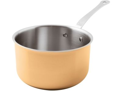 Cratita inalta cu coada Paderno seria 15600, 20cm, h11cm, inductie, inox - cupru