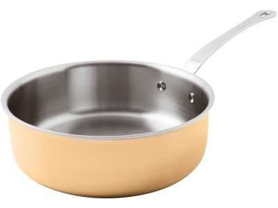 Cratita cu coada Paderno seria 15600, 24cm, h8cm, inductie, inox - cupru