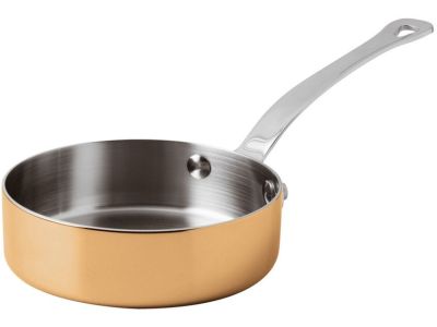 Tigaie adanca Paderno seria 15600 mini, 12cm, h3cm, inox - cupru