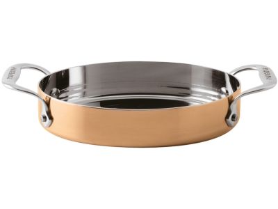 Cratita ovala Paderno seria 15600 mini, 17x13cm, h3.5cm, inox - cupru