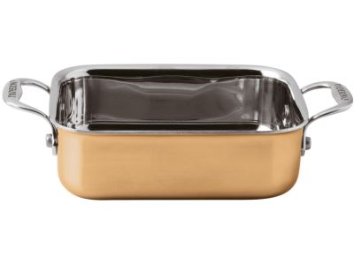 Tava rectangulara Paderno seria 15600 mini, 12x10cm, h4cm, inox - cupru