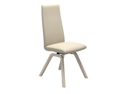 Scaun Stressless Laurel v2 High D200 M, Balance&Glide, cadru whitewash, tapiterie piele Batick Cream