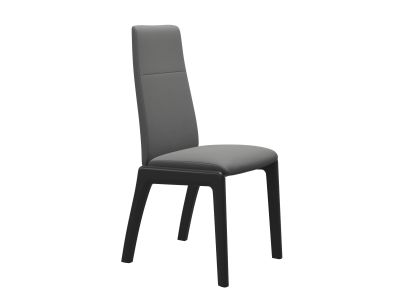 Scaun Stressless Chilli v2 High D100 M, Balance&Glide, cadru negru, tapiterie piele Paloma Neutral Grey