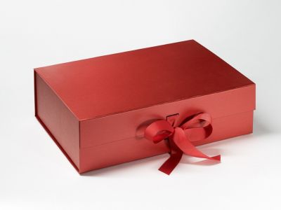 Cutie cadou Folda A4 Deep, inchidere magnetica si fundita, Pearl Red