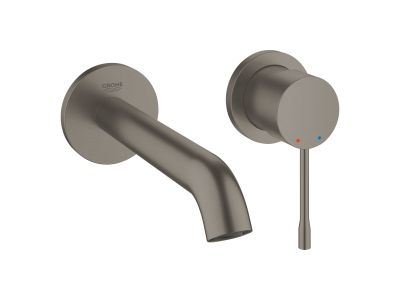 Baterie lavoar Grohe Essence New M din 2 elemente, de perete, montaj incastrat, necesita corp ingropat, brushed hard graphite