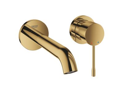 Baterie lavoar Grohe Essence New M din 2 elemente, de perete, montaj incastrat, necesita corp ingropat, cool sunrise