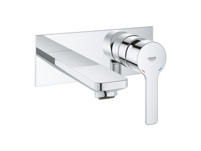 Baterie lavoar Grohe Lineare de perete, montaj incastrat, necesita corp ingropat, crom