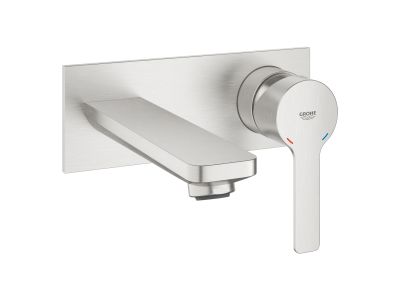 Baterie lavoar Grohe Lineare de perete, montaj incastrat, necesita corp ingropat, supersteel