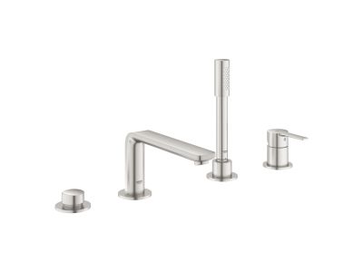 Baterie cada Grohe Lineare din 4 elemente, montare pe cada, necesita corp incastrat, supersteel