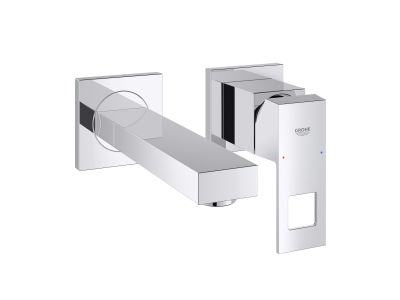 Baterie lavoar Grohe Eurocube de perete, fara ventil, montaj incastrat - parte exterioara, necesita corp ingropat pentru functionare