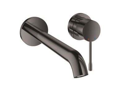 Baterie lavoar Grohe Essence New L din 2 elemente, de perete, montaj incastrat, necesita corp ingropat, hard graphite