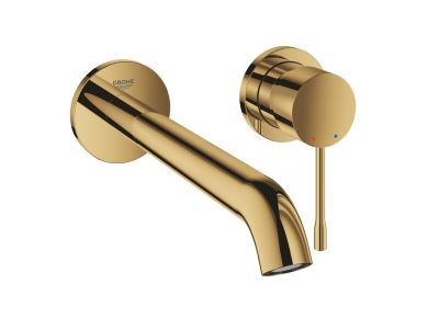 Baterie lavoar Grohe Essence New L din 2 elemente, de perete, montaj incastrat, necesita corp ingropat, cool sunrise