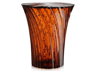 Masuta Kartell Sparkle design Tokujin Yoshioka, diametru 38cm, chihlimbar transparent