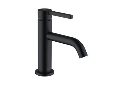 Baterie lavoar Kludi Nova Fonte Pura 75, fara ventil, negru mat