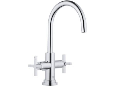 Baterie lavoar Kludi Nova Fonte Classic cu pipa inalta rotativa, crom
