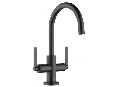 Baterie lavoar dubla comanda, Kludi Nova Fonte Puristic, negru mat