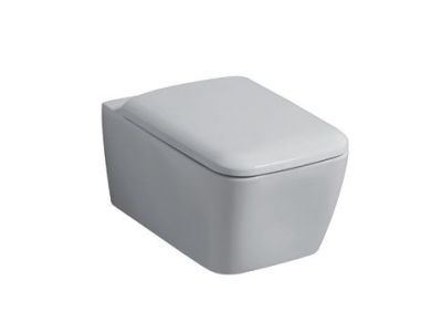 Set vas wc suspendat Geberit iCon Rimfree Square cu capac inchidere lenta