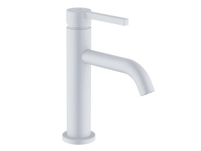 Baterie lavoar Kludi Nova Fonte Pura 100 Ecoplus, ventil push-open, alb mat