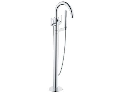 Baterie cada cu montaj pe pardoseala Kludi Nova Fonte Puristic, necesita corp ingropat, crom
