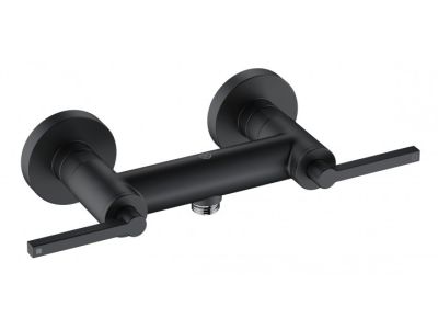 Baterie dus dubla comanda Kludi Nova Fonte Puristic, negru mat