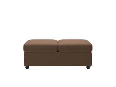 Ottoman dublu Stressless Doubleotto, tapiterie piele Batik Latte