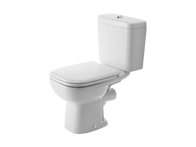Set complet vas WC Duravit D-Code cu rezervor asezat si capac inchidere lenta