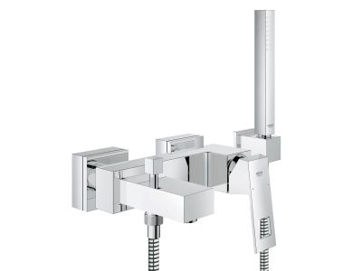 Baterie cada Grohe Eurocube cu para, furtun si agatatoare de dus