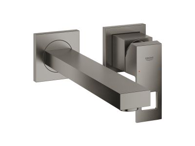 Baterie lavoar Grohe Eurocube M din 2 elemente, de perete, brushed hard graphite