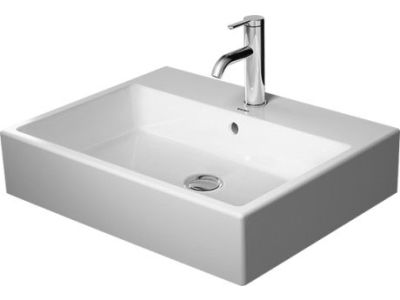 Lavoar Duravit Vero Air 60x47cm, montare pe blat, finisaj suplimentar spate