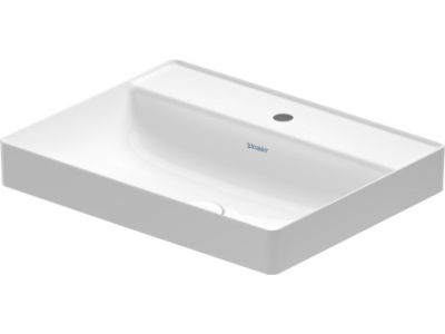 Lavoar Duravit DuraSquare 59x47cm, fara preaplin, montare pe blat, cu capac ceramic pentru ventil inclus, alb