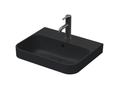 Lavoar Duravit Happy D.2 Plus 50x40cm, montare pe mobilier, Antracit Mat