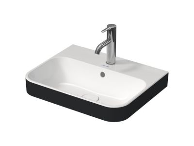 Lavoar Duravit Happy D.2 Plus 50x40cm, montare pe mobilier, alb-Antracit Mat