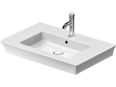 Lavoar Duravit White Tulip 75cm, montare pe mobilier, ventil ceramic, alb