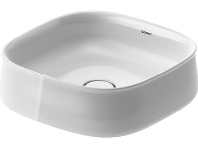 Lavoar Duravit Zencha 42x42cm, montare pe blat, fara orificiu baterie, fara preaplin, DuraCeram, alb