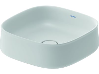 Lavoar Duravit Zencha 42x42cm, montare pe blat, fara orificiu baterie, fara preaplin, DuraCeram, alb satin mat