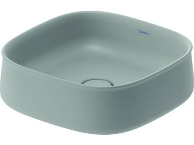Lavoar Duravit Zencha 42x42cm, montare pe blat, fara orificiu baterie, fara preaplin, DuraCeram, gri satin mat